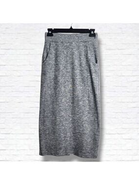 Smash + Tess Chelsea Heathered Grey Pull On Midi Length Pencil Skirt Size XS